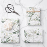 Sage Greenery Elegant Soft Gold Botanical Foliage Wrapping Paper Sheets<br><div class="desc">Botanical sage green and gold greenery elegant wrapping paper sheets</div>