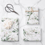 Sage Greenery Elegant Soft Rose Gold Foliage Wrapping Paper Sheets<br><div class="desc">Botanical sage green and rose gold greenery elegant wrapping paper sheets</div>