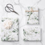 Sage Greenery Elegant Soft Silver Foliage Wrapping Paper Sheets