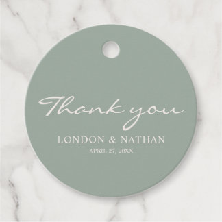 Sage Greenery Wedding Favor Tags