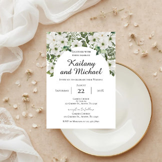 Sage Greenery Wedding Invitation