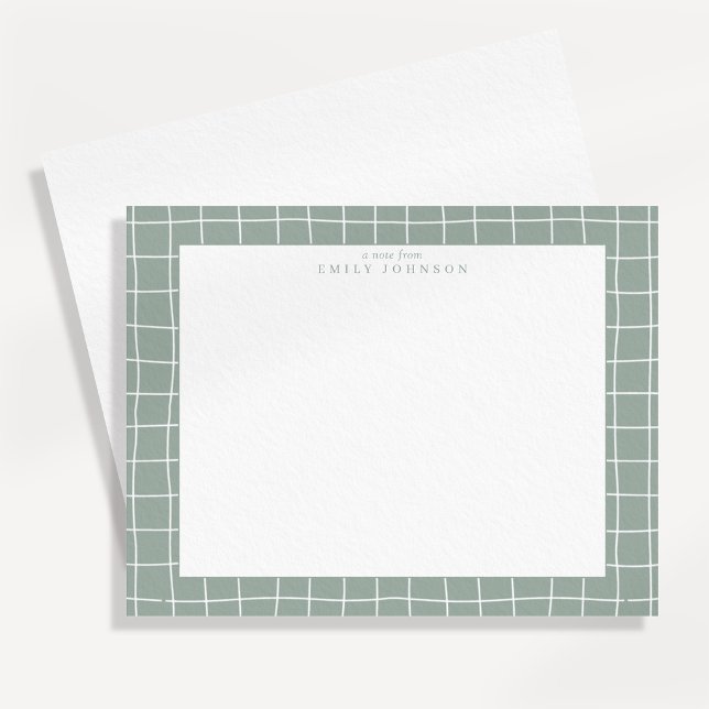 Sage Grid Frame Note Card (Creator Uploaded)