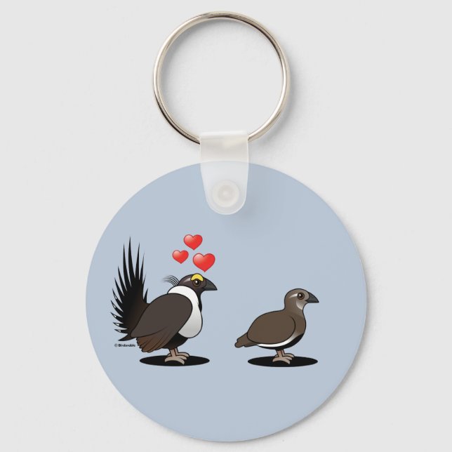 Sage Grouse Love Keychain (Front)
