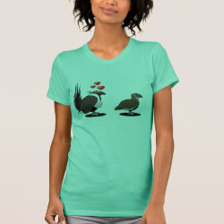Sage Grouse Love Women's American Apparel Fine Jersey Short Sleeve T-Shirt