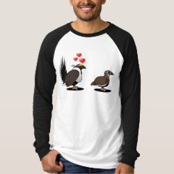 Sage Grouse Love Men's Canvas Long Sleeve Raglan T-Shirt