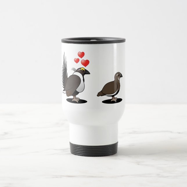 Sage Grouse Love Travel Mug (Center)