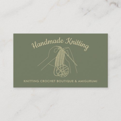 Sage Handmade Hobby Knitted Crochet Amigurumi Business Card