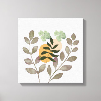 "Sage Harmony | Modern Botanical Leaves Wall Art