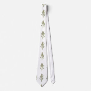 Sage herb botanical plant greenery Kitchen Neck Tie