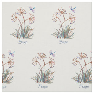 Sage herb fabric