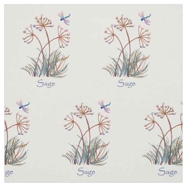 Sage herb fabric (Swatch)