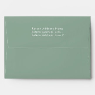 Sage & Hunter Green Modern Personalized Christmas Envelope