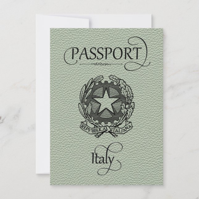 Sage Italy Passport Save the Date (Front)