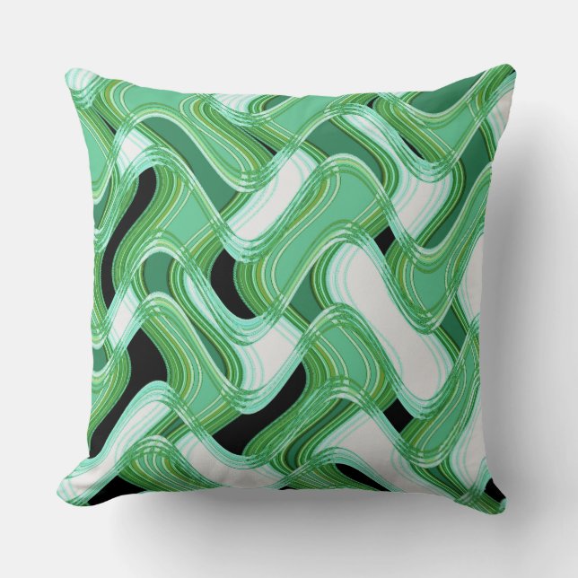 Sage & Ivory Square Throw Pillow (Front)
