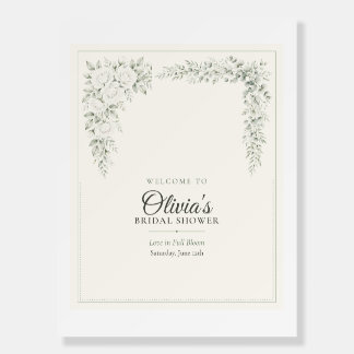 Sage & Lace Bridal Shower Welcome Sign