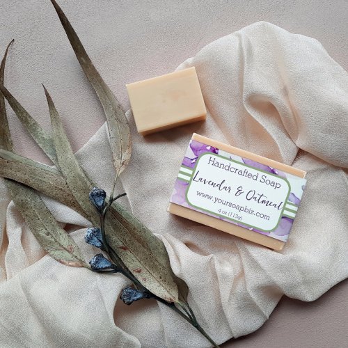 Sage  Lavendar Watercolor Soap Label Wrap Around