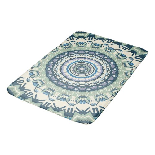 Sage Lavender Mandala Bath Mat