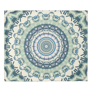 Sage Lavender Mandala Duvet Cover