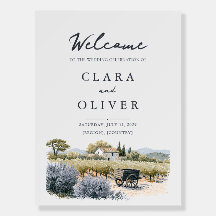 Sage Lavender Provence Wedding Welcome Sign 