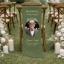 Sage Linen Wedding Memorial Father Of The Bride