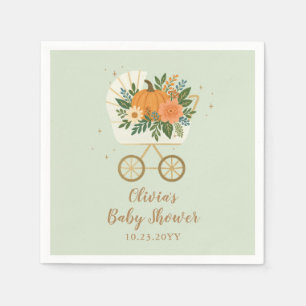 Sage Little Pumpkin Baby Shower Napkins