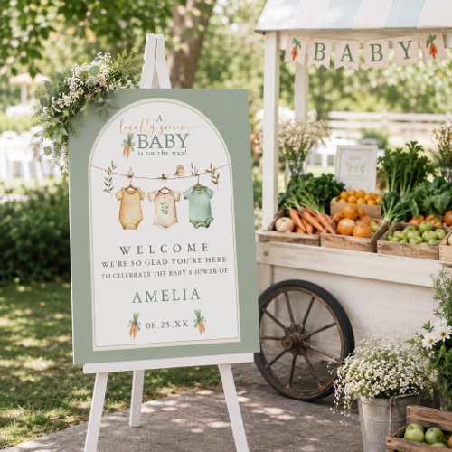 Sage Locally Grown Baby Clothesline Baby Shower Foam Board