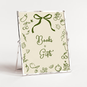 Sage Locally Grown Shower Books and Gifts Sign