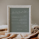 SAGE Love At First Bite Dessert Sign<br><div class="desc">The SAGE Collection is fresh, modern and perfect for the bohemian wedding or gender-neutral celebration. It features a stunning modern script font paired with a gorgeous sage green hue, creating a look that is both clean and elegant. This collection is perfect for couples who want to create a sense of...</div>