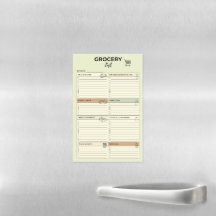 Sage Magnetic Weekly Grocery List – Dry Erase