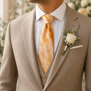 Sage Marble Watercolor Neck Tie