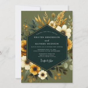 Sage Marigold Harvest Wedding Invitation