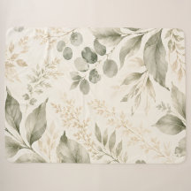 Sage Meadow Botanical sherpa Blanket