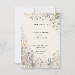 Sage Meadow Wildflower Wedding Save The Date
