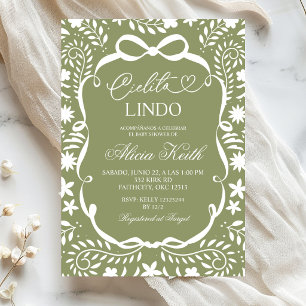 Sage Mexican Baby Shower Cielito Lindo Invitation