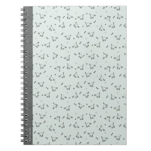 Sage Minimalist Cat Line Art Notebook