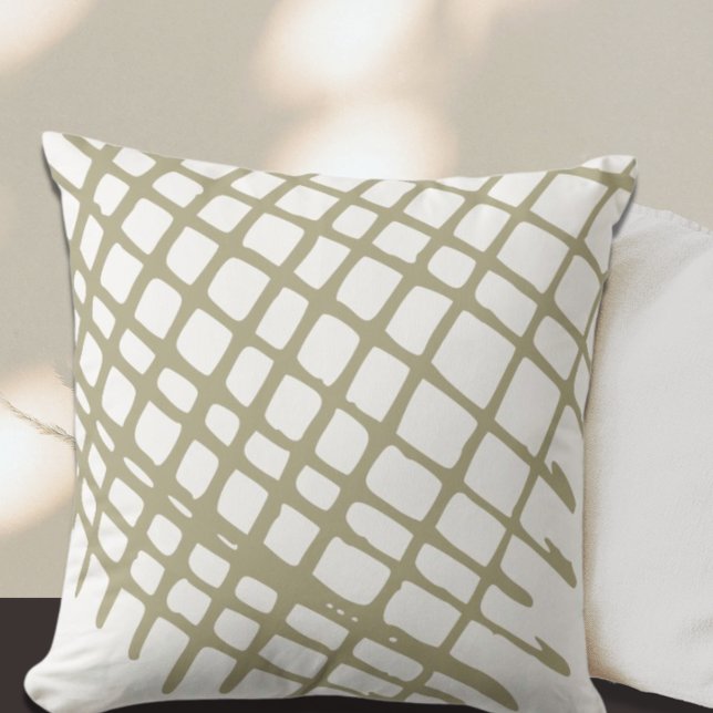 Sage Minimalist Modern Abstract Art  Throw Pillow (Creator Uploaded)