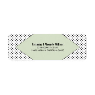 Sage Modern Polka Dots Wedding Label