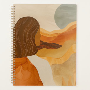 Sage Moon Boho Desert Hills Terracotta Landscape Planner