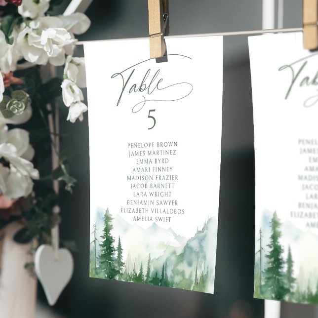 Sage Mountain table number seating chart (Sage Mountain table number seating chart)