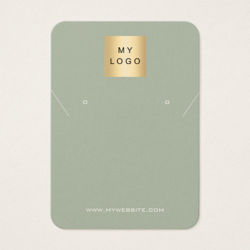 Sage necklace jewelry photo logo display card