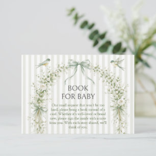 Sage Nesting Party Baby Shower Books for Baby Enclosure Card