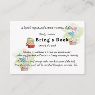 Sage Neutral Animal Safari Bring A Book Enclosure Card