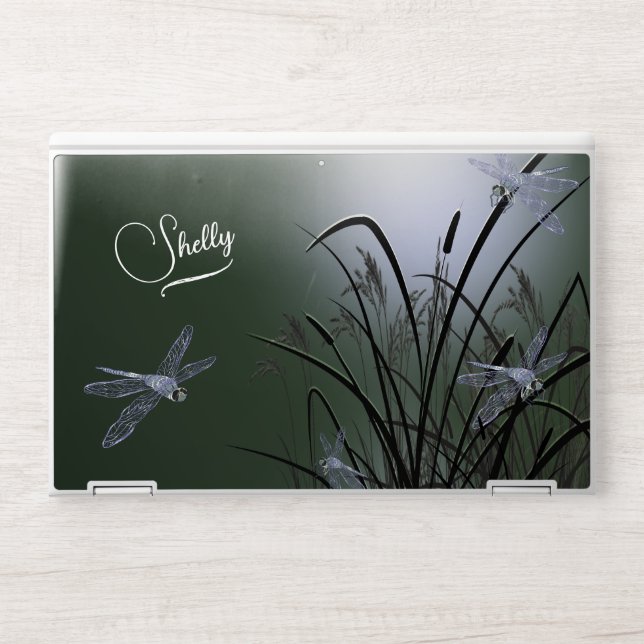 Sage  Night Dragonfly HP Laptop Skin (Front)