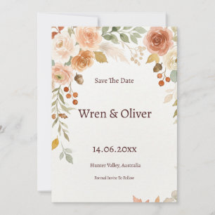 Sage Olive Branch Save the Date Card