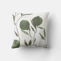 Sage Olive Green Botanical Pomegranate Minimalist