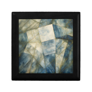 Sage Olive Green Gold Geometric Abstract Natural Gift Box