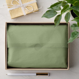 Sage Olive Green Solid Color Tissue Paper