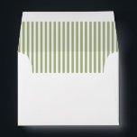 Sage Olive Green Stripe Lined Envelope<br><div class="desc">Unique envelope designs for any occasion.</div>