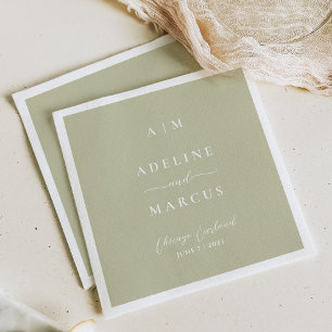 Sage Olive Green Wedding Napkins