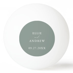 Sage Olive Green Wedding Personalized Ping Pong Ball